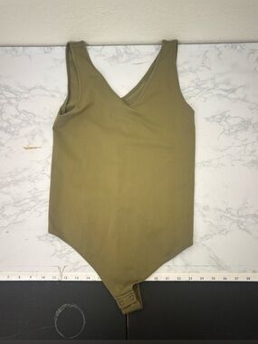 Juniors SO Kohls Out of the Office CORSET CONTOUR BODYSUIT Sz L Olive Green
